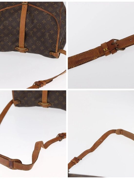 LOUIS VUITTON Monogram Saumur 35 Shoulder Bag M42254 LV Auth ka1244